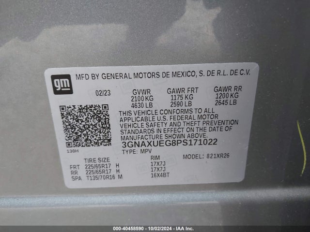 Chevrolet Equinox Awd Lt 2023 3GNAXUEG8PS171022 Image 9