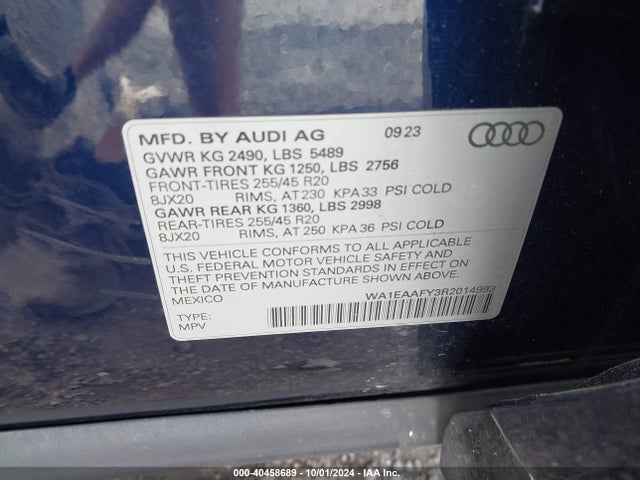 WA1EAAFY3R2014993 Audi Q5 Premium Plus 45 Tfsi S Line Quattro