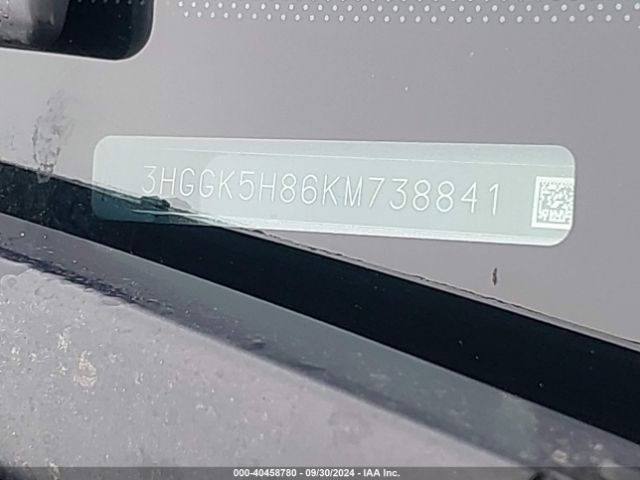 3HGGK5H86KM738841 Honda FIT EX