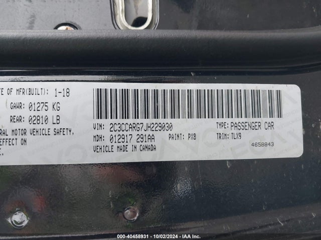 2C3CCARG7JH229030 Chrysler 300 Touring L Awd