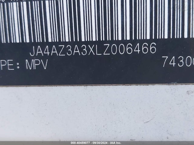 2020 MITSUBISHI OUTLANDER JA4AZ3A3XLZ006466 Photo 8
