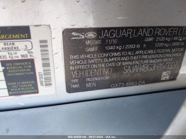 SAJAR4BG3HA973327 Jaguar Xe 25t