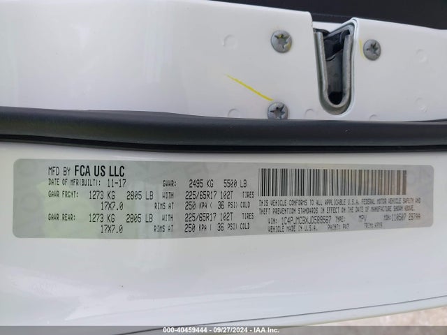 1C4PJMCBXJD589567 Jeep Cherokee Latitude 4x4