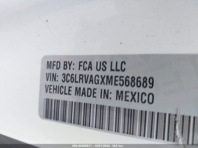 3C6LRVAGXME568689 RAM Promaster 1500 Low Roof 136 Wb