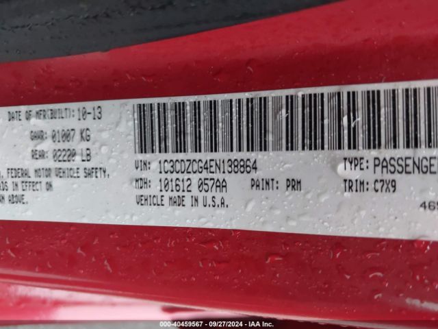 1C3CDZCG4EN138864 Dodge Avenger Sxt