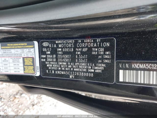KNDMA5C12J6389898 KIA Sedona L