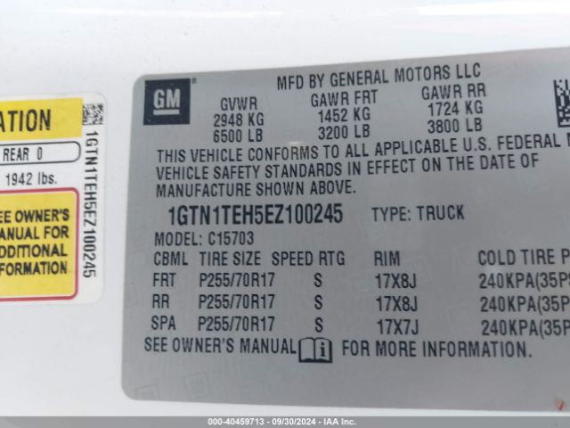 1GTN1TEH5EZ100245 GMC SIERRA 1500