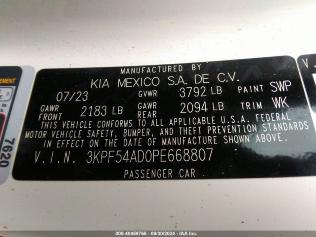 2023 KIA FORTE 3KPF54AD0PE668807 Photo 8