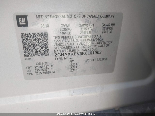 Chevrolet EQUINOX LT 2019 2GNAXKEV6K6101903 Image 9