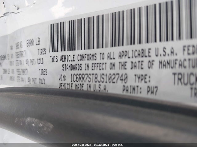 RAM 1500 Tradesman  4x4 6'4 Box 2018 1C6RR7ST8JS102740 Image 9