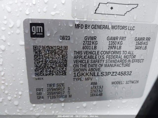 1GKKNLLS3PZ245832 GMC Acadia Awd At4