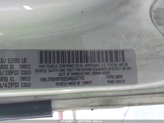 ZFBHRFBB5M6U17713 RAM Promaster City Tradesman Slt