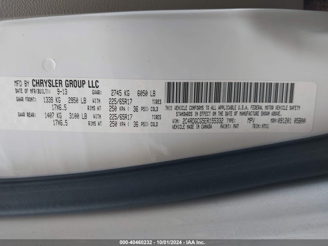 Dodge Grand Caravan Sxt/sxt 30th Anniversary 2014 2C4RDGCG5ER155332 Image 9