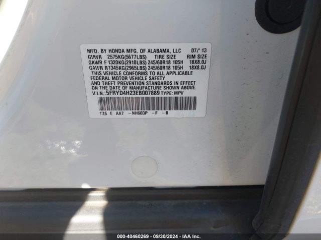 5FRYD4H23EB007889 Acura MDX