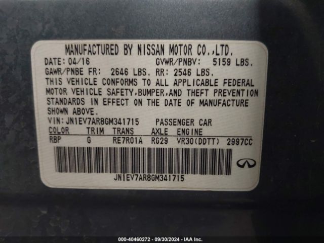 JN1EV7AR8GM341715 Infiniti Q50 3.0t Premium