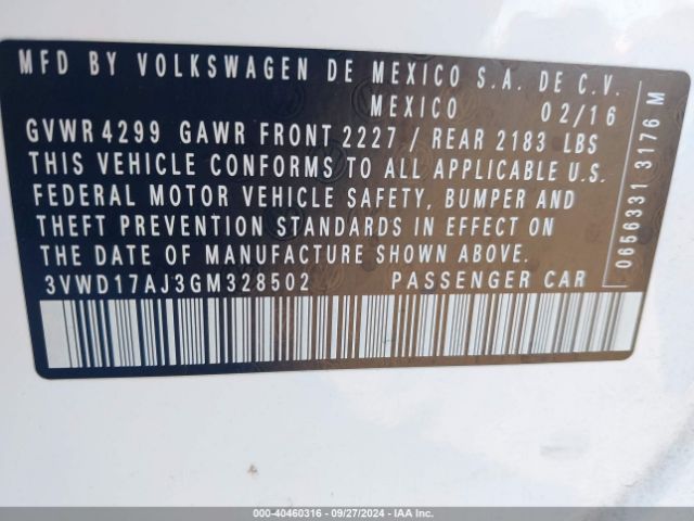3VWD17AJ3GM328502 Volkswagen Jetta 1.8t Sport