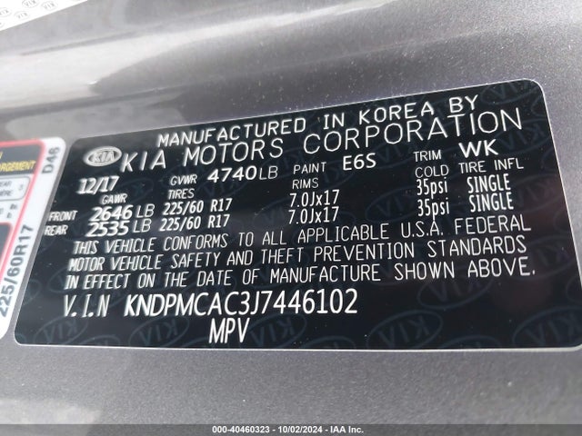 KIA Sportage Lx 2018 KNDPMCAC3J7446102 Image 9