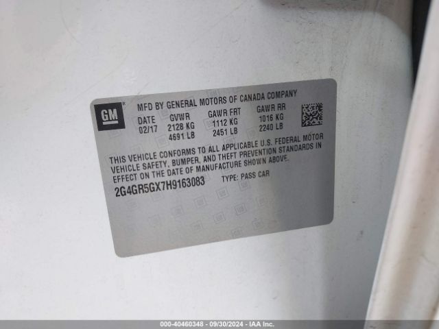 2G4GR5GX7H9163083 Buick Regal Turbo Premium Ii