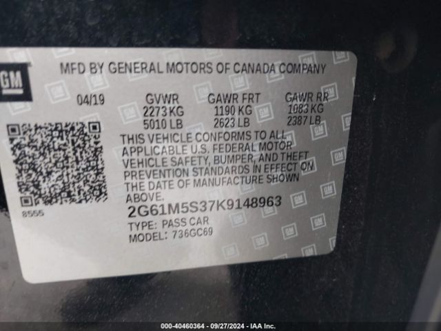 2G61M5S37K9148963 Cadillac XTS LUXURY