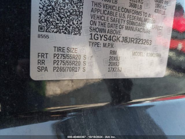 1GYS4GKJ8JR323263 Cadillac Escalade Esv Standard
