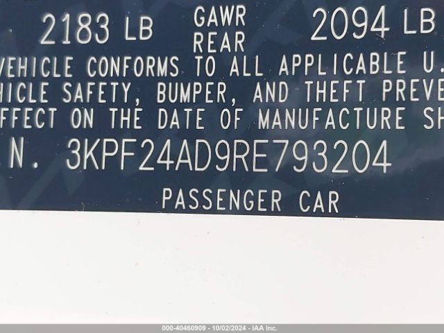 3KPF24AD9RE793204 KIA Forte Lxs