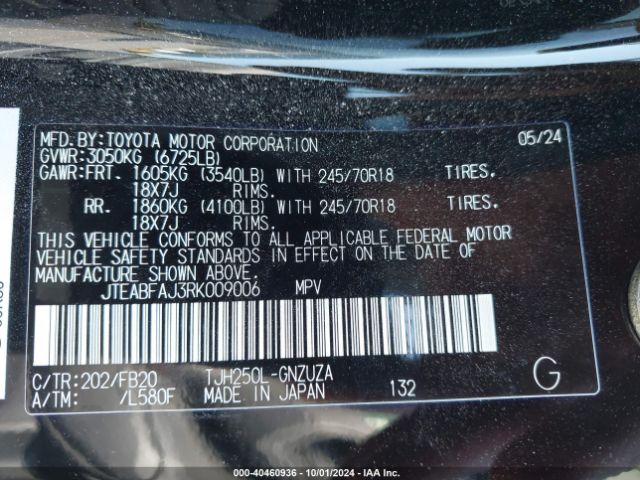 2024 TOYOTA LAND CRUISER JTEABFAJ3RK009006 Photo 8