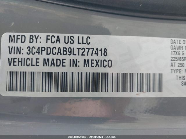 3C4PDCAB9LT277418 Dodge Journey Se Value