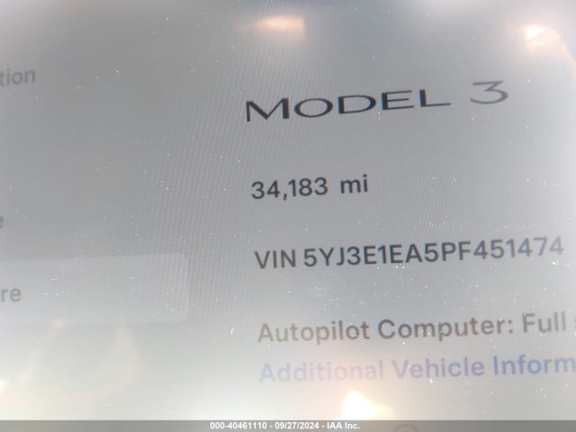 Tesla Model 3 Rear-wheel Drive 2023 5YJ3E1EA5PF451474 Image 16