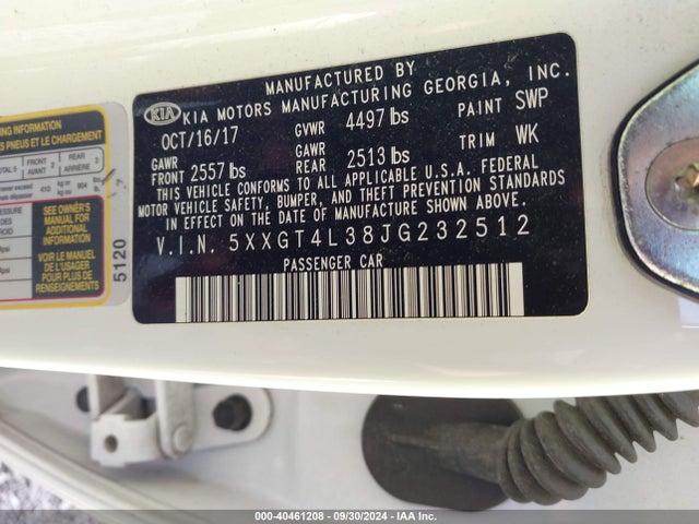 KIA Optima Lx 2018 5XXGT4L38JG232512 Image 9