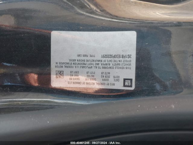 2G1FB1E30F9220291 Chevrolet Camaro 2ls
