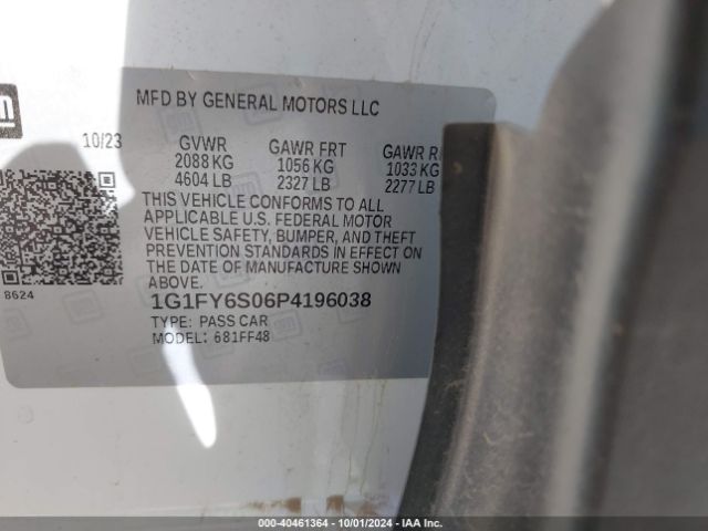 1G1FY6S06P4196038 Chevrolet Bolt Euv Fwd Lt