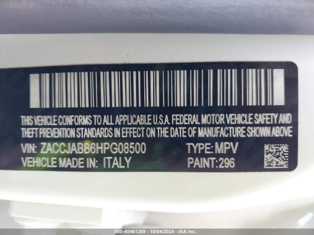 ZACCJABB6HPG08500 Jeep Renegade Altitude Fwd