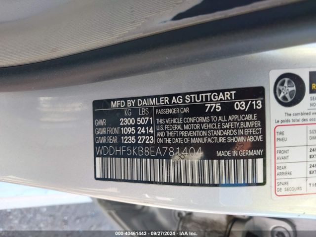 WDDHF5KB8EA781404 Mercedes-Benz E 350