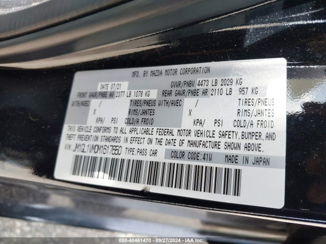 Mazda Mazda6 Touring 2021 JM1GL1VM0M1617650 Image 9