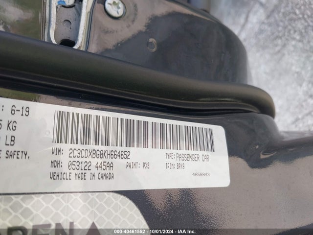 Dodge Charger Sxt Rwd 2019 2C3CDXBG8KH664652 Image 9