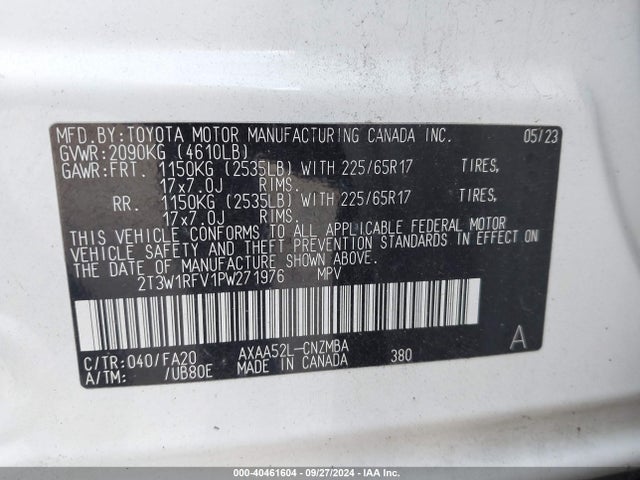 Toyota Rav4 Xle 2023 2T3W1RFV1PW271976 Image 9