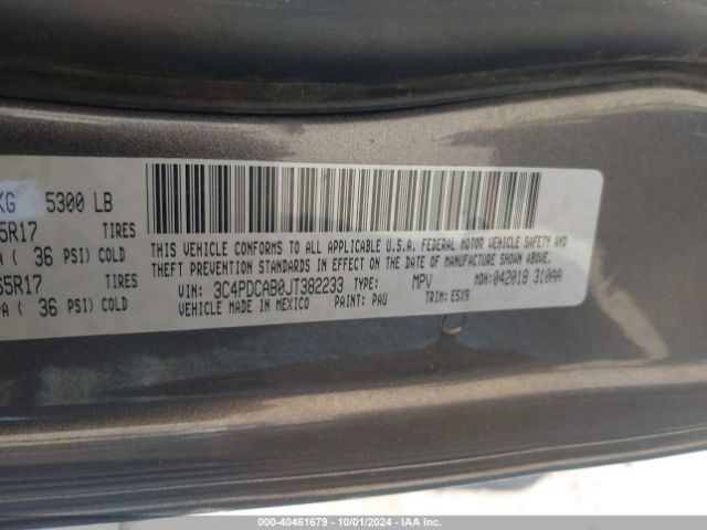 3C4PDCAB0JT382233 Dodge JOURNEY SE
