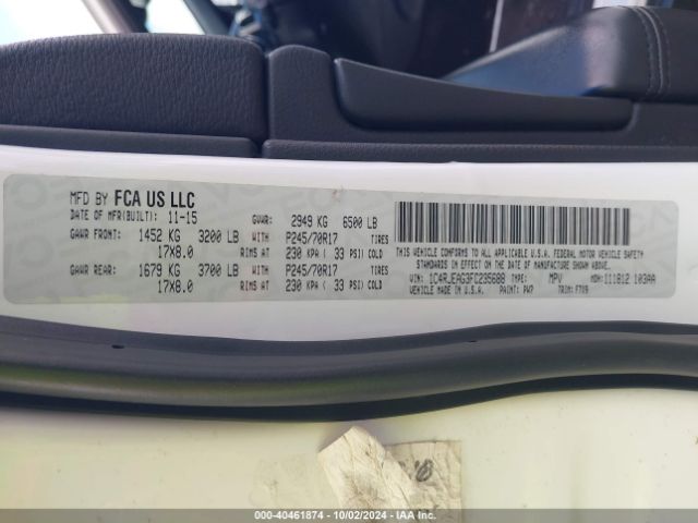 1C4RJEAG3FC235688 Jeep Grand Cherokee Laredo