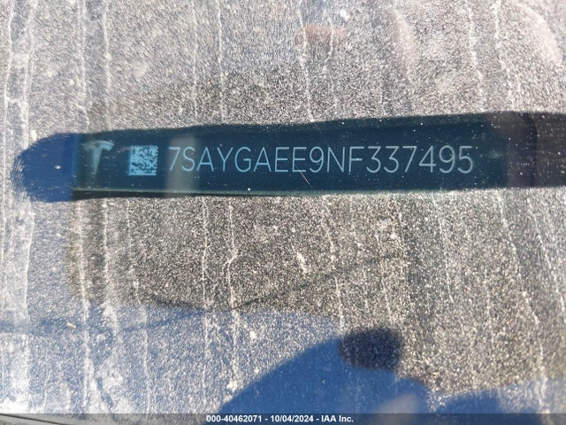 2022 TESLA MODEL Y 7SAYGAEE9NF337495 Photo 8