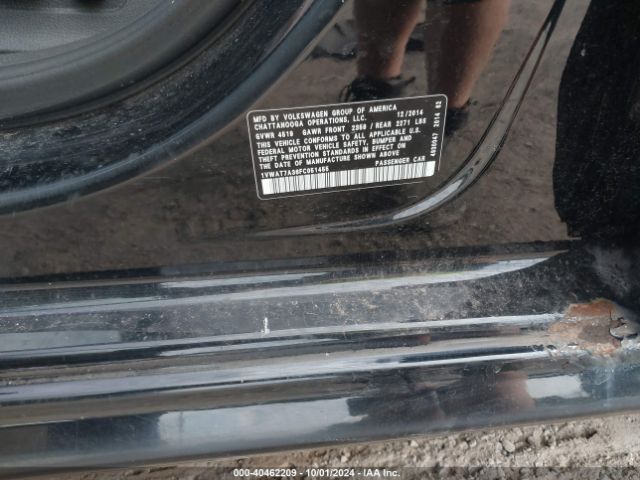 1VWAT7A36FC051455 Volkswagen Passat 1.8t Wolfsburg Edition