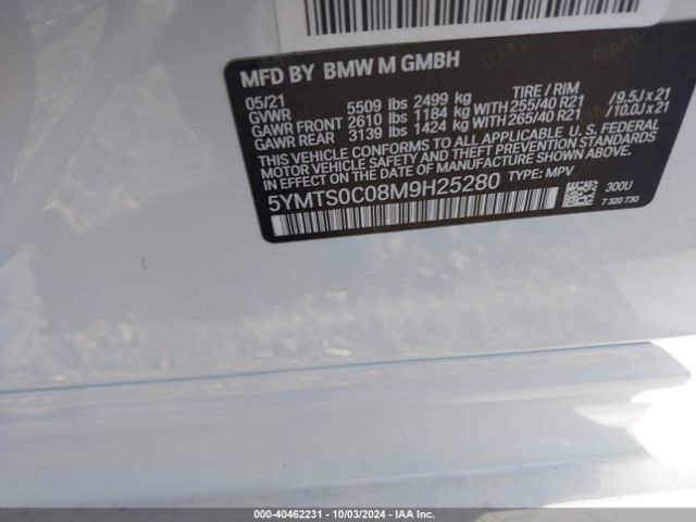 5YMTS0C08M9H25280 BMW X3 M