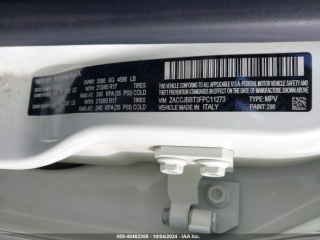 ZACCJBBT3FPC11273 Jeep Renegade Latitude