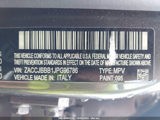 ZACCJBBB1JPG96786 Jeep Renegade Latitude 4x4