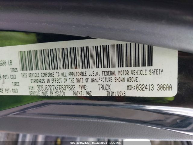 3C6JR7DTXFG637822 RAM 1500 Tradesman