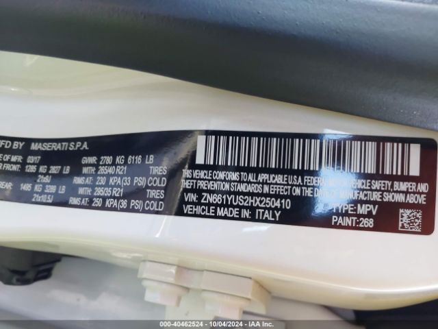 ZN661YUS2HX250410 Maserati LEVANTE S