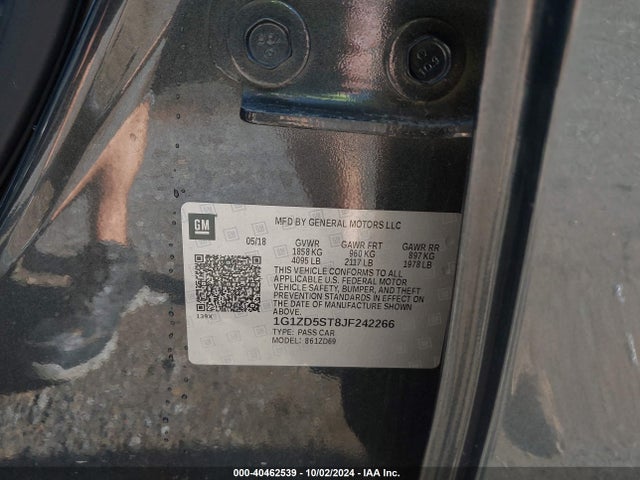 1G1ZD5ST8JF242266 Chevrolet MALIBU LT