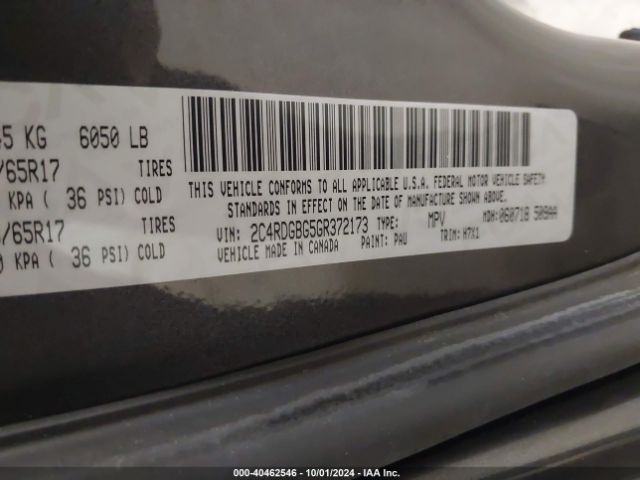 2C4RDGBG5GR372173 Dodge Grand Caravan Se