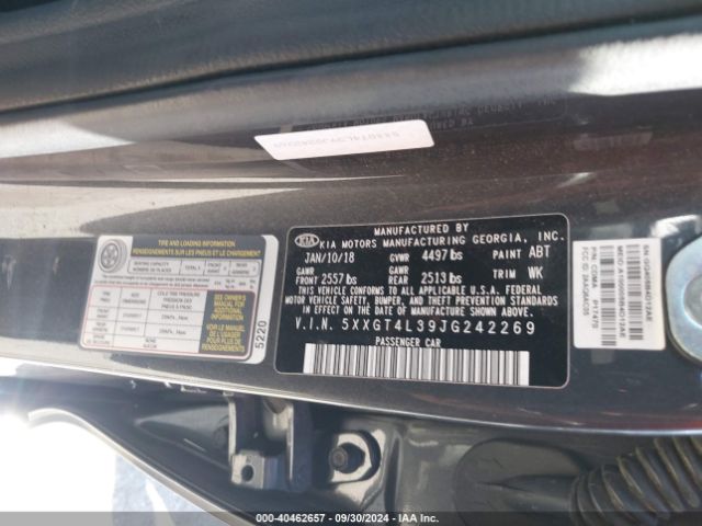 5XXGT4L39JG242269 KIA Optima S