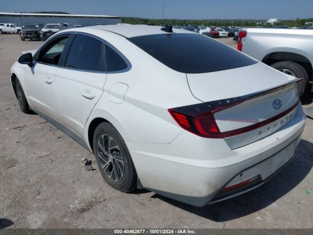 KMHL24JJ4PA062720 Hyundai Sonata Hybrid Blue