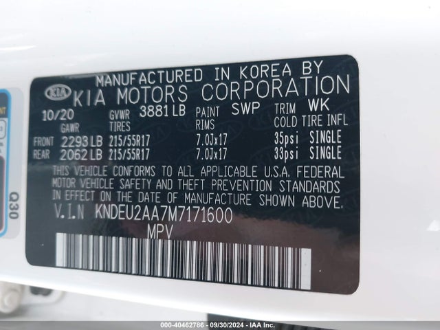 KIA SELTOS S 2021 KNDEU2AA7M7171600 Image 9